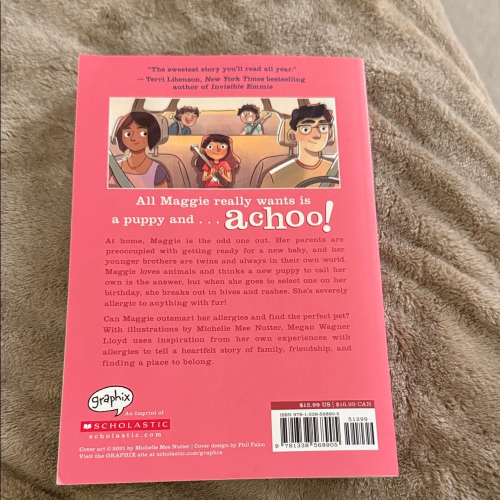 Scholastic Pink 'Allergic' Book with Illustrations - Picture 2 of 4